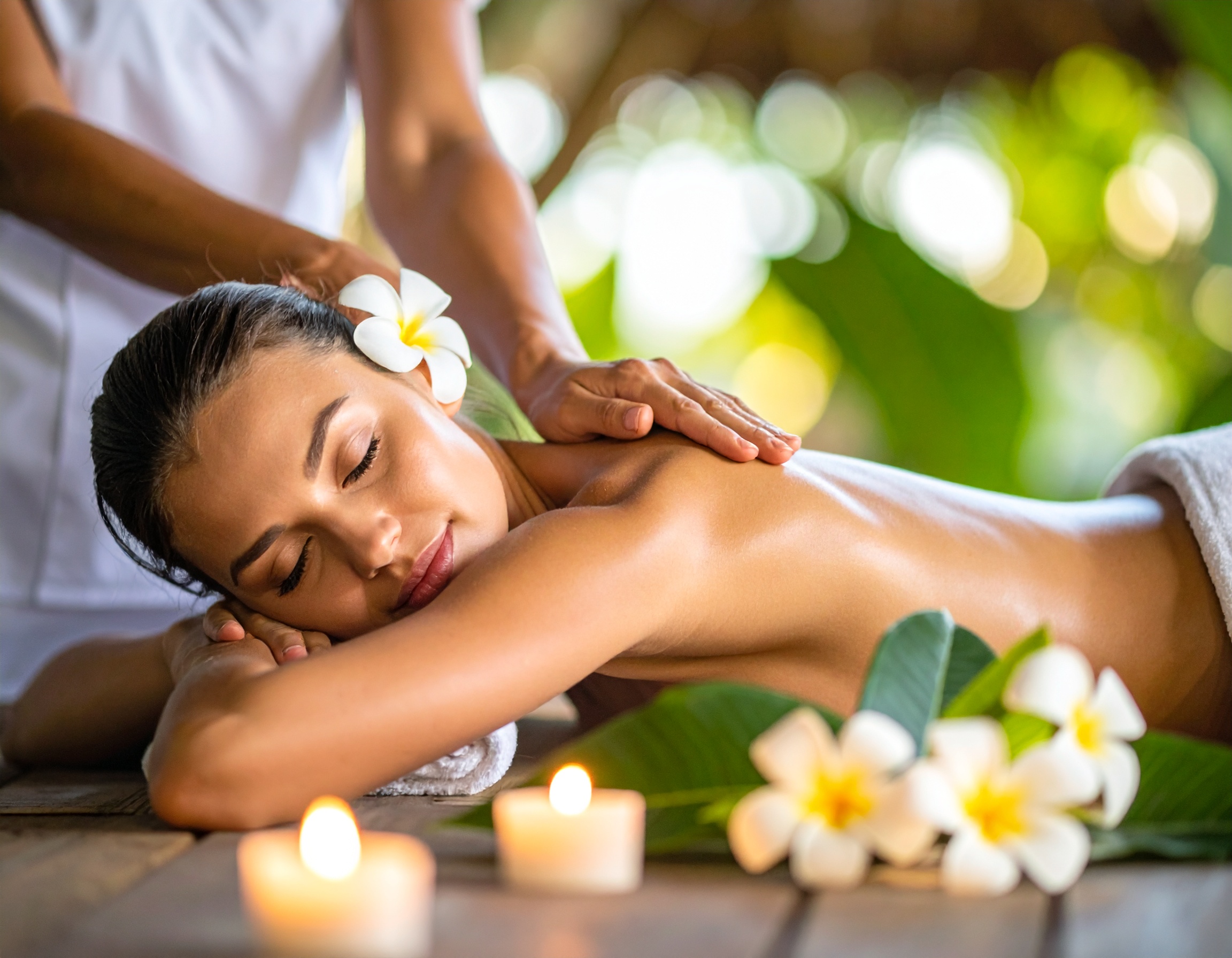 Firefly_kobieta wykonujaca relaksujacy masaz na swoim kliencie mozesz dodac klimaty spa bali 283959 Firefly_kobieta wykonujaca relaksujacy masaz na swoim kliencie mozesz dodac klimaty spa bali 283959